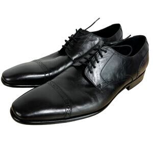 Hugo Boss NWOB Men's Leather Metost Black Lace Up Oxford Dress Shoes Size 12